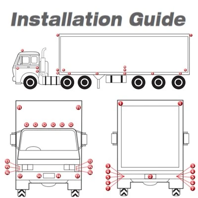 50 LED Double Face IP65 Muti Color Truck Side Marker Lights For Trucks high quality